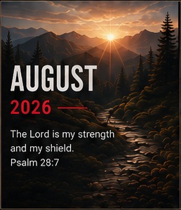 August 2026 seasonal artwork